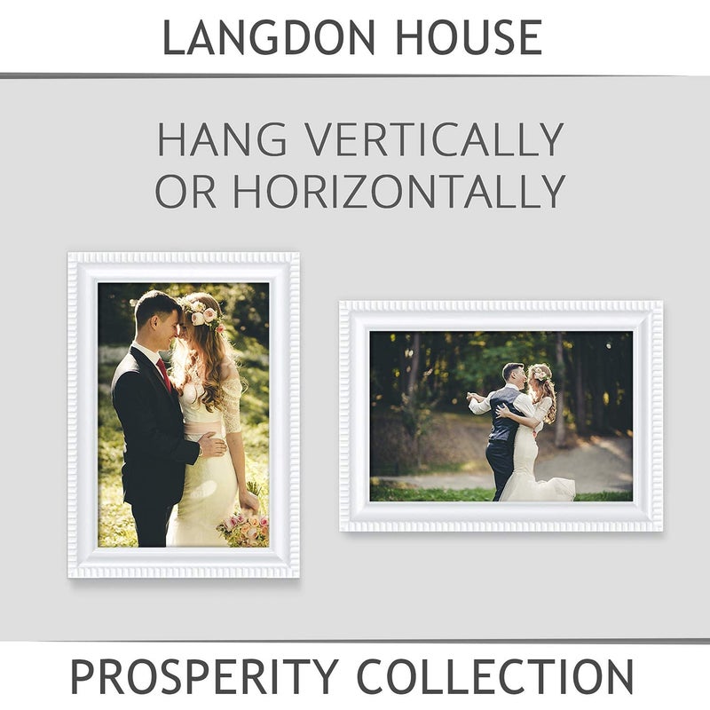 Langdon House 4x6 Picture Frames (White, 12 Pack), Contemporary Frame Set, Wall Mount or Table Top, Prosperity Collection - Image 5